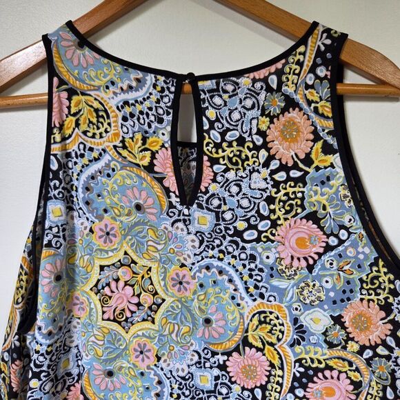 EUC LOFT BOHO PAISLEY SOFT FLOWY TANK TOP SIZE LARGE - Picture 5 of 13